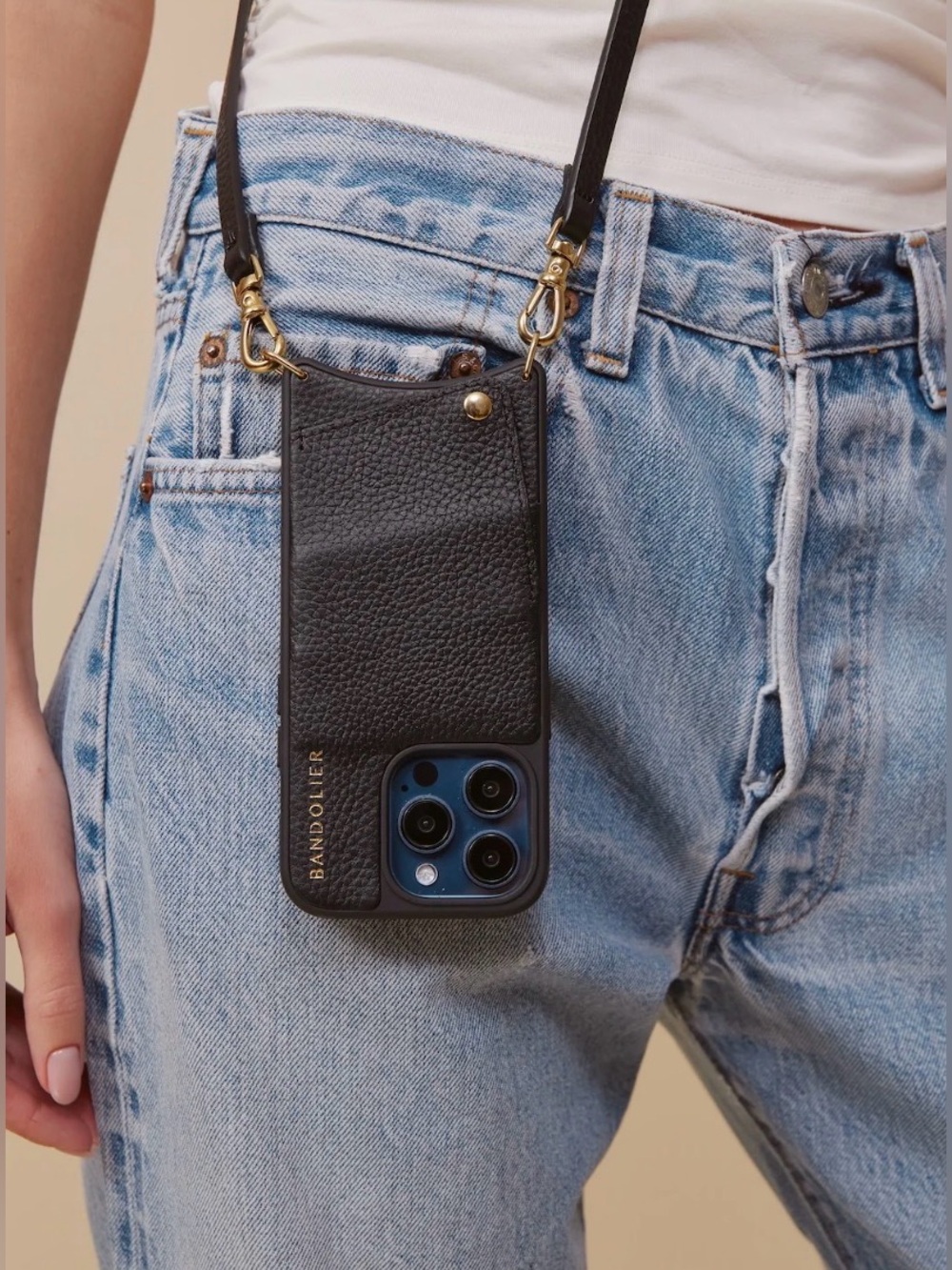 Bandolier leather case - iPhone 14